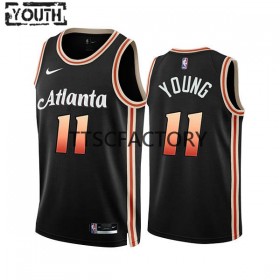 Dres Atlanta Hawks Trae Young 11 Nike 2022-23 City Edition Crno Swingman - Dječji